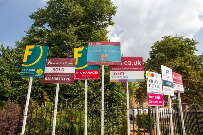 house prices for sale signs